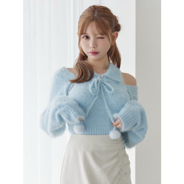 シャツカラーアンサンブルニットTOP | EATME | 詳細画像4 