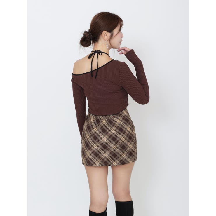 ワンショルバイカラーリブTOP | EATME | 詳細画像12 