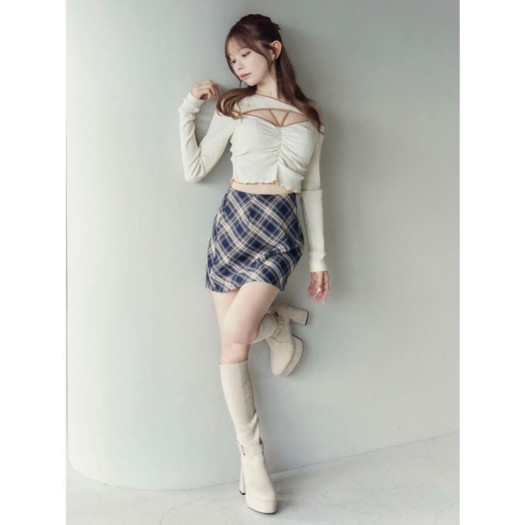 ワンショルバイカラーリブTOP | EATME | 詳細画像17 