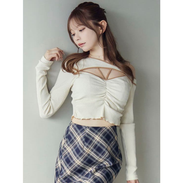 ワンショルバイカラーリブTOP | EATME | 詳細画像18 