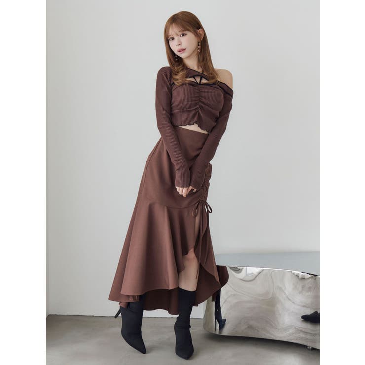 ワンショルバイカラーリブTOP | EATME | 詳細画像6 