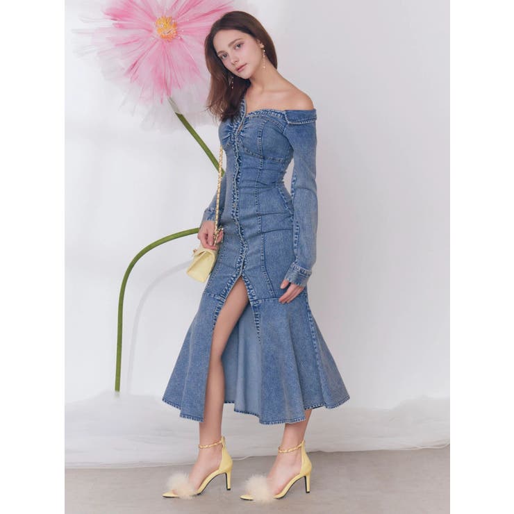 アシンメトリーマーメイドデニムワンピース | EATME | 詳細画像11 