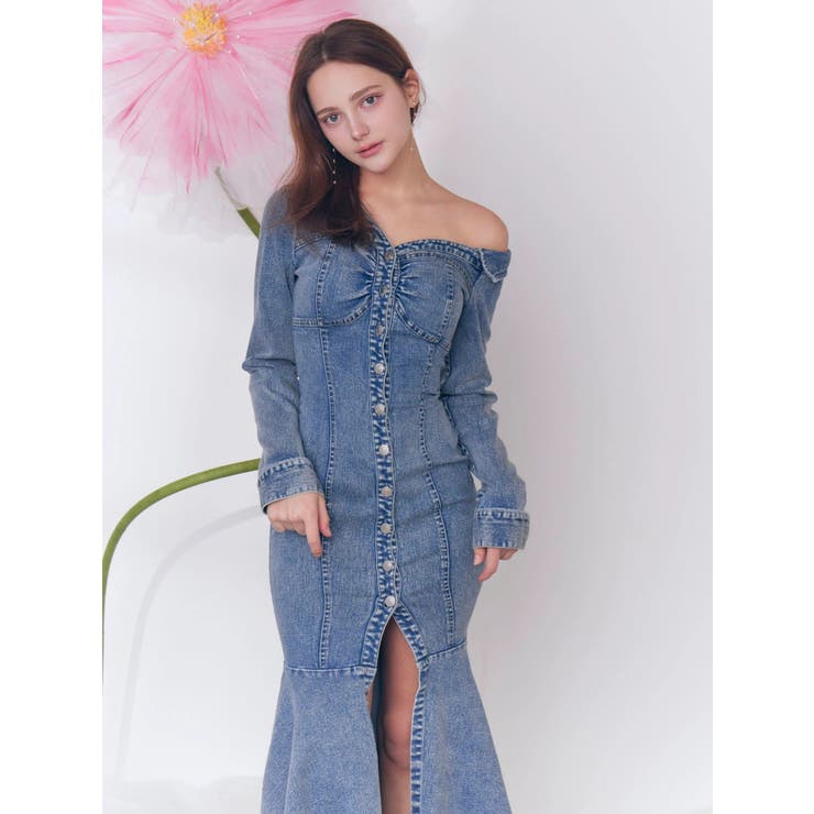 アシンメトリーマーメイドデニムワンピース | EATME | 詳細画像13 