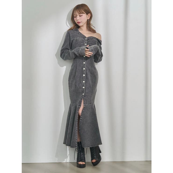 アシンメトリーマーメイドデニムワンピース | EATME | 詳細画像15 