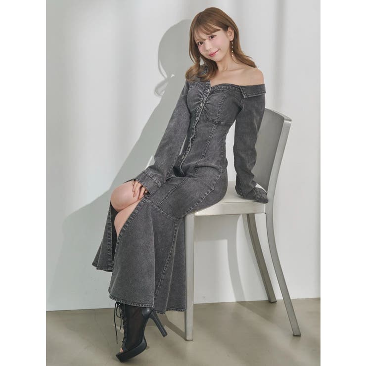 アシンメトリーマーメイドデニムワンピース | EATME | 詳細画像16 