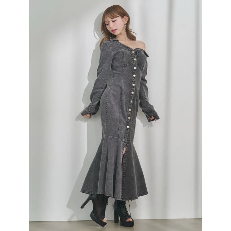 アシンメトリーマーメイドデニムワンピース | EATME | 詳細画像19 