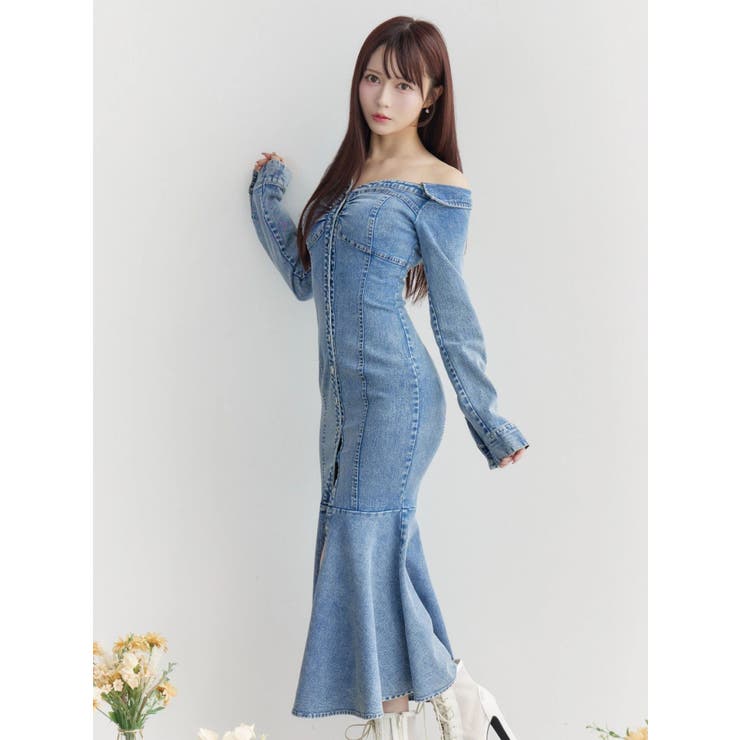 アシンメトリーマーメイドデニムワンピース | EATME | 詳細画像21 