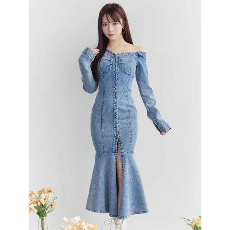 アシンメトリーマーメイドデニムワンピース | EATME | 詳細画像24 