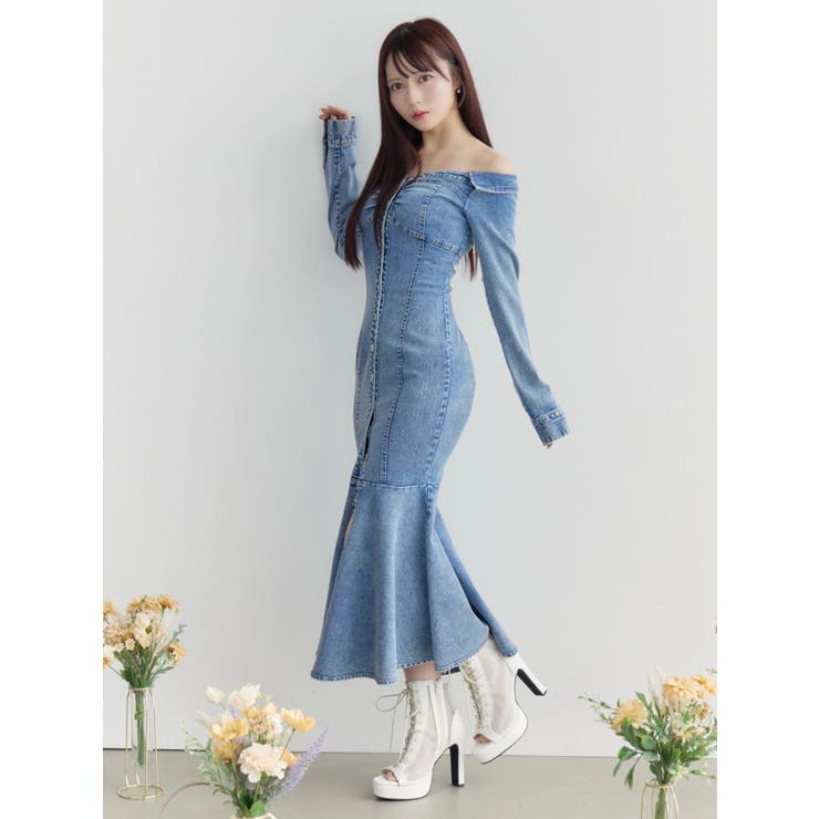 アシンメトリーマーメイドデニムワンピース | EATME | 詳細画像25 