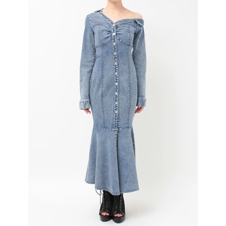 アシンメトリーマーメイドデニムワンピース | EATME | 詳細画像26 