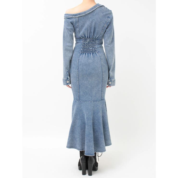 アシンメトリーマーメイドデニムワンピース | EATME | 詳細画像28 