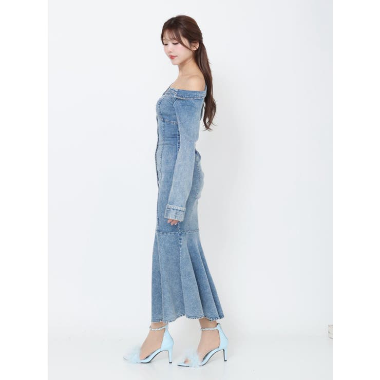 アシンメトリーマーメイドデニムワンピース | EATME | 詳細画像3 