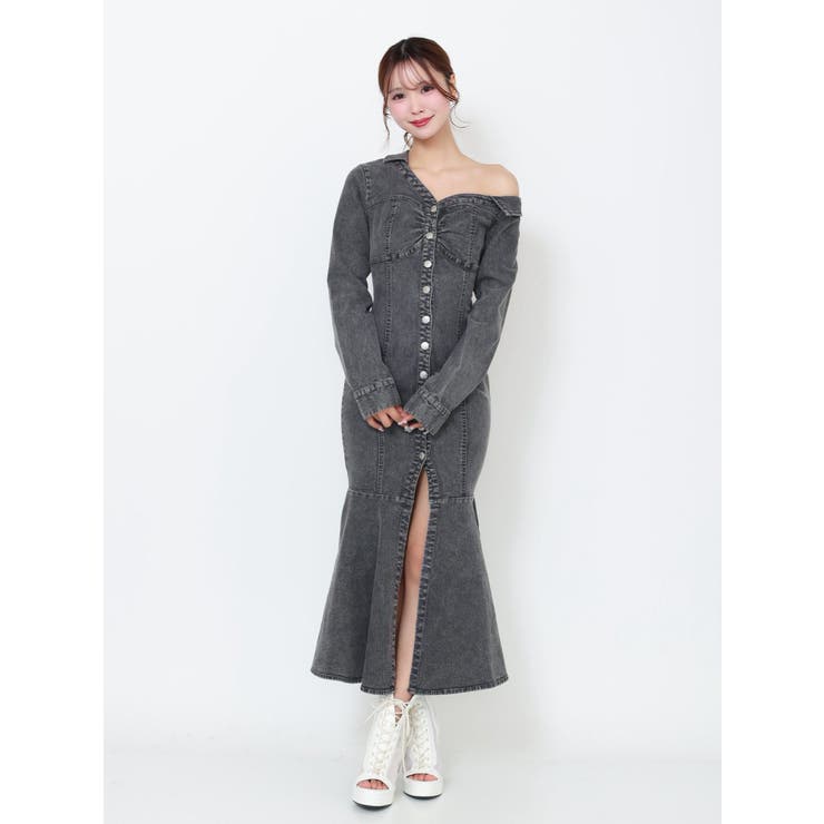 アシンメトリーマーメイドデニムワンピース | EATME | 詳細画像5 