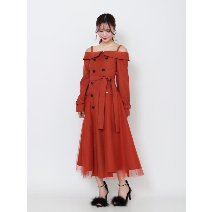 トレンチライクオフショルワンピース | EATME | 詳細画像12 