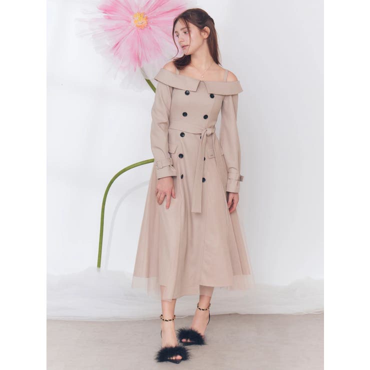 トレンチライクオフショルワンピース | EATME | 詳細画像14 