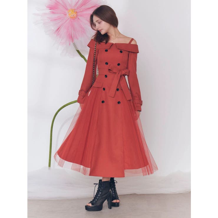 トレンチライクオフショルワンピース | EATME | 詳細画像20 