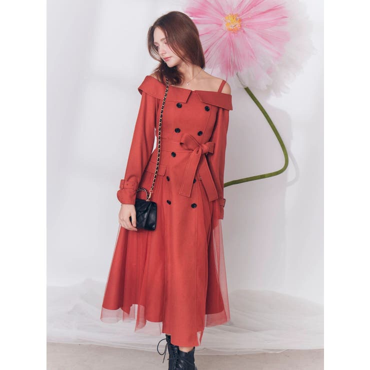 トレンチライクオフショルワンピース | EATME | 詳細画像22 