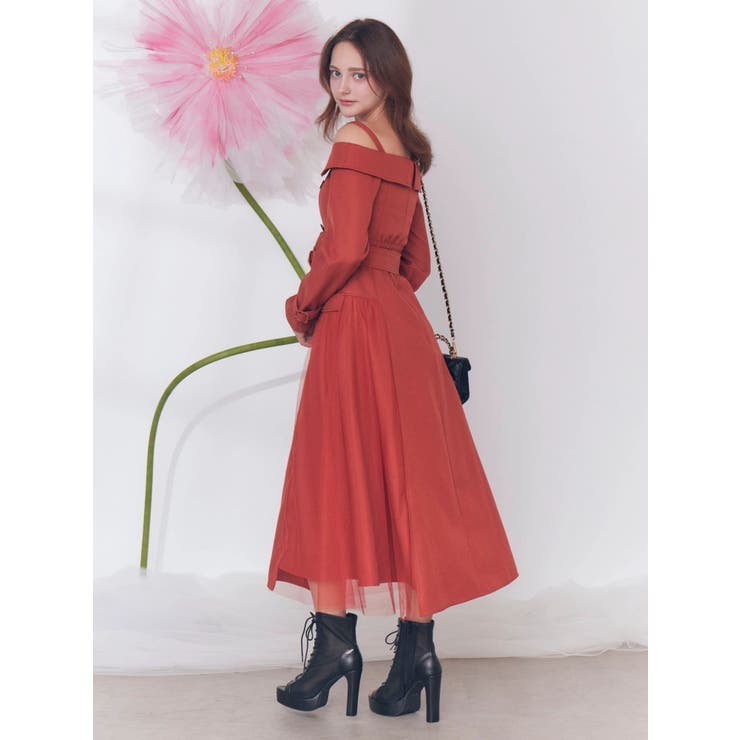 トレンチライクオフショルワンピース | EATME | 詳細画像24 