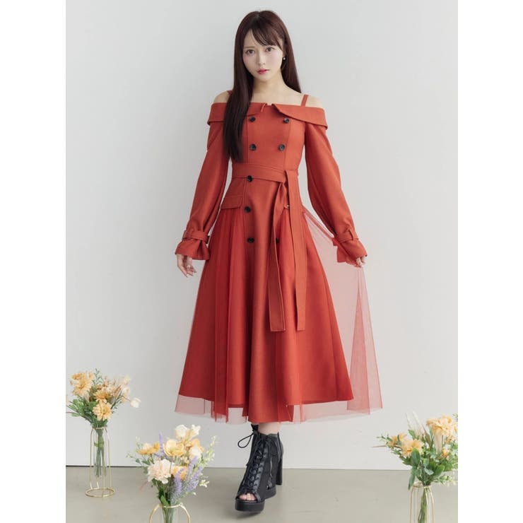 トレンチライクオフショルワンピース | EATME | 詳細画像35 