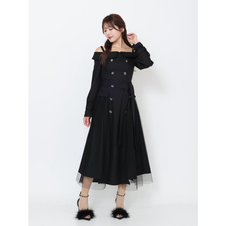 トレンチライクオフショルワンピース | EATME | 詳細画像4 