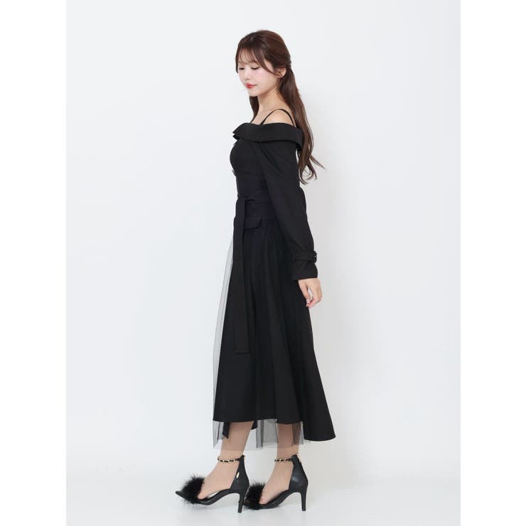 トレンチライクオフショルワンピース | EATME | 詳細画像5 