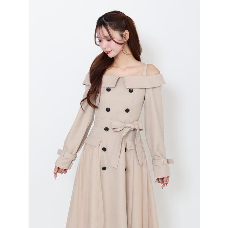 トレンチライクオフショルワンピース | EATME | 詳細画像9 