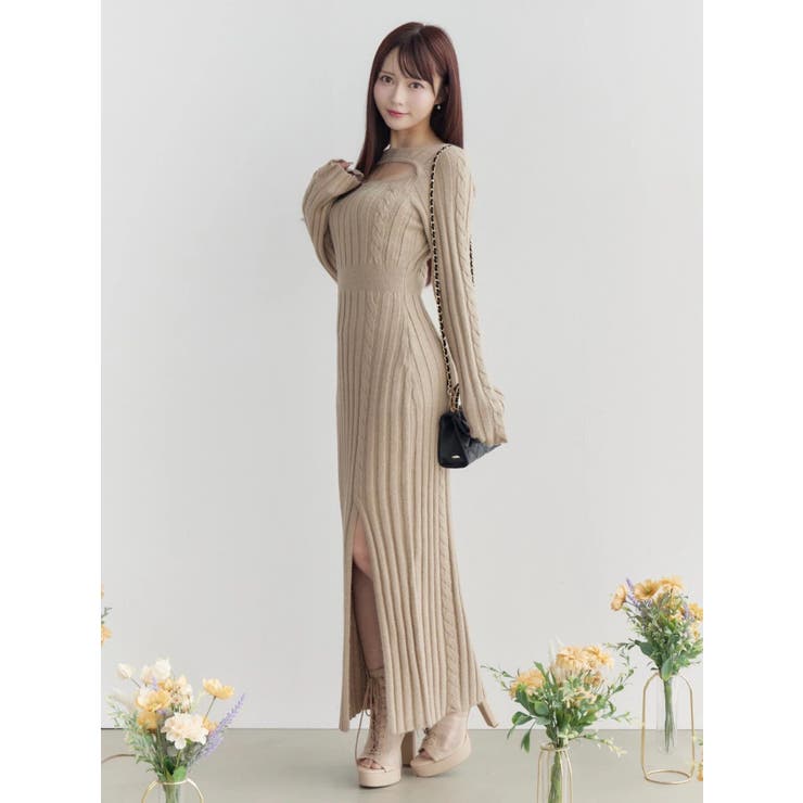 デコルテニットワンピース | EATME | 詳細画像2 