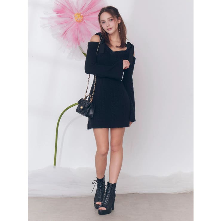 リボンオフショルミニワンピース | EATME | 詳細画像9 