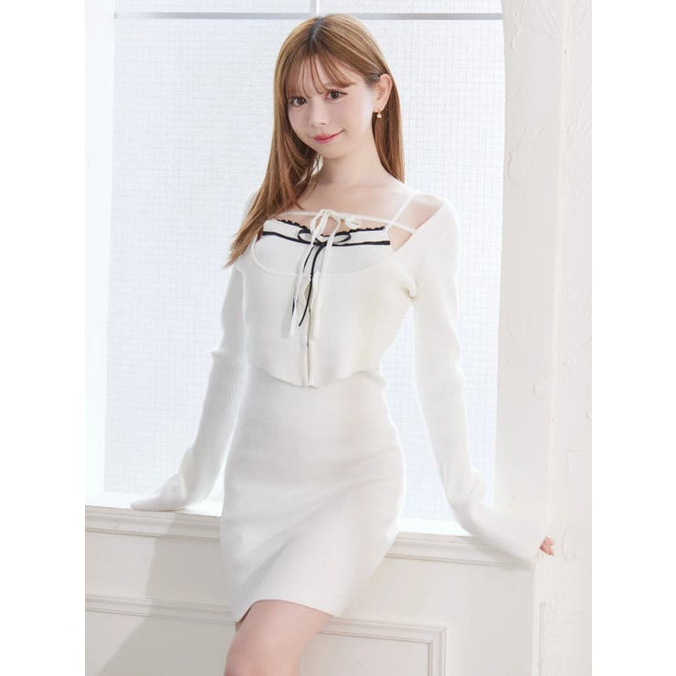 バイカラーキャミニットアンサンブルミニワンピース | EATME | 詳細画像29 