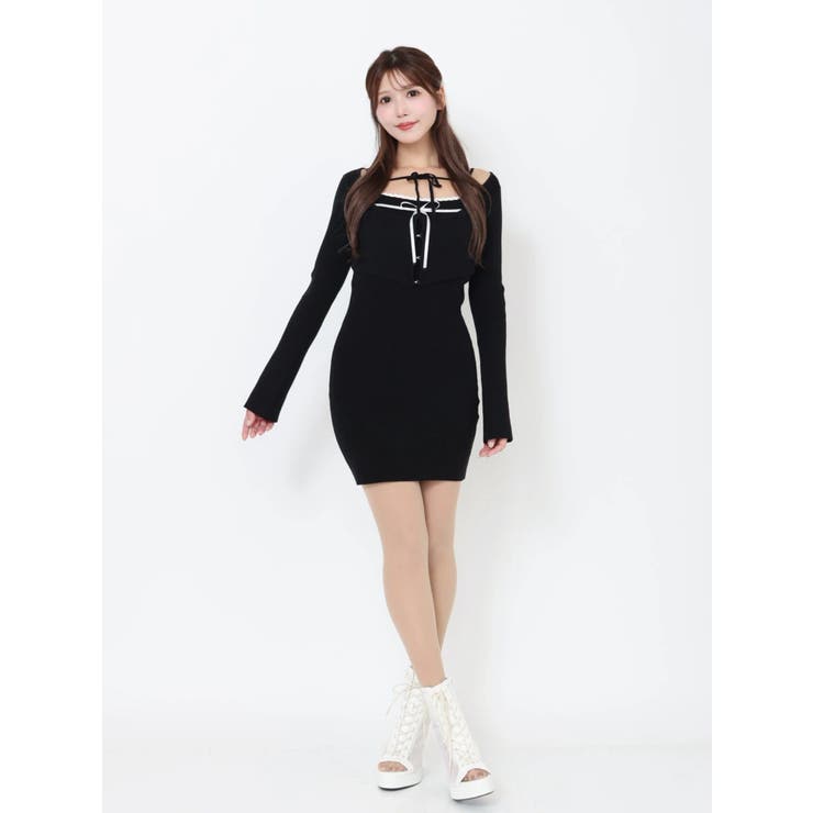 バイカラーキャミニットアンサンブルミニワンピース | EATME | 詳細画像45 