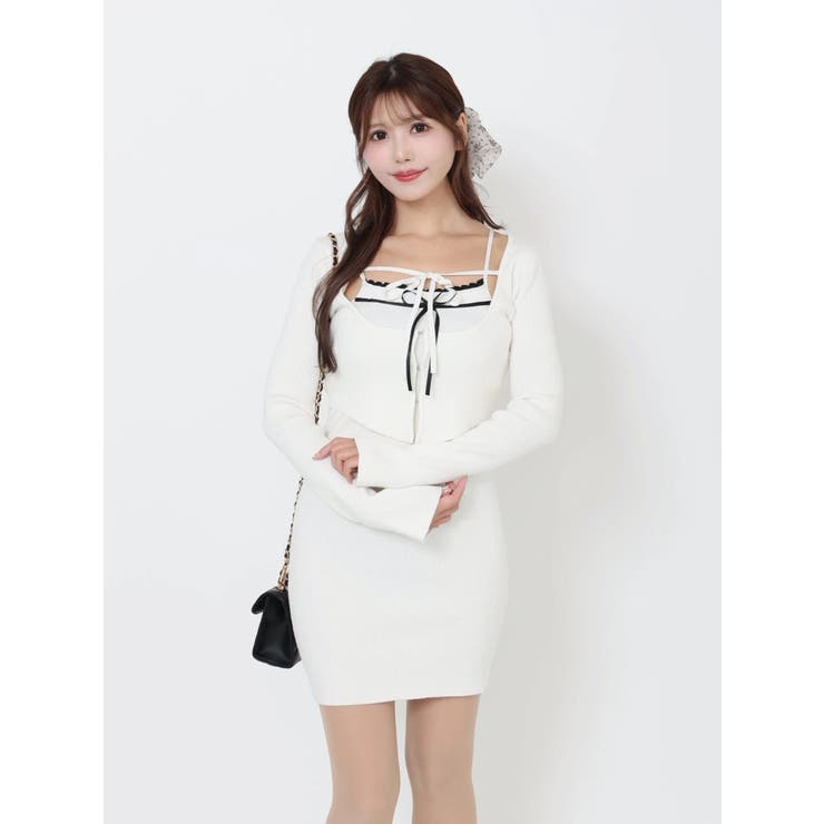 バイカラーキャミニットアンサンブルミニワンピース | EATME | 詳細画像48 