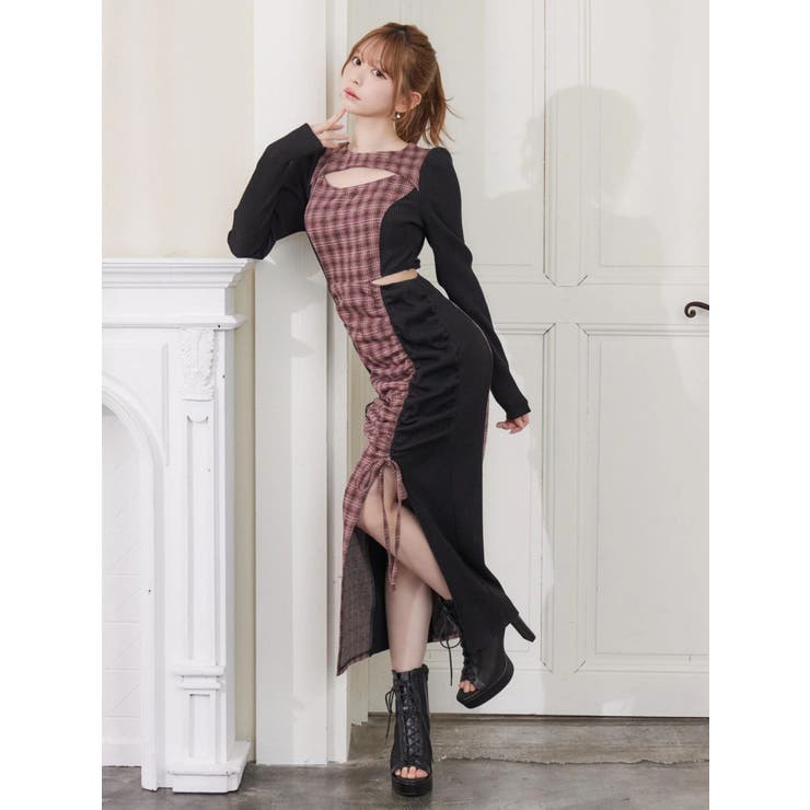 ディープスリットデコルテリブワンピース | EATME | 詳細画像26 