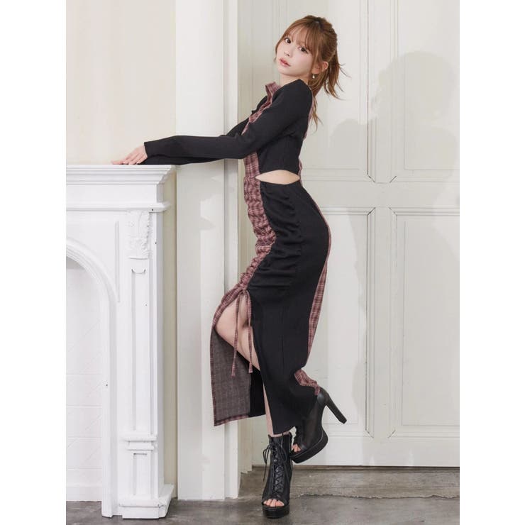 ディープスリットデコルテリブワンピース | EATME | 詳細画像27 