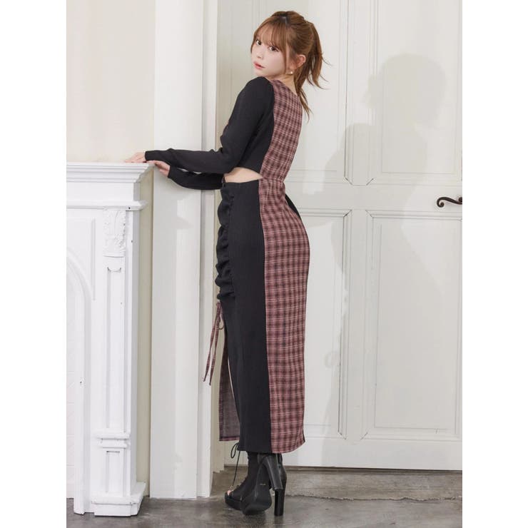 ディープスリットデコルテリブワンピース | EATME | 詳細画像28 