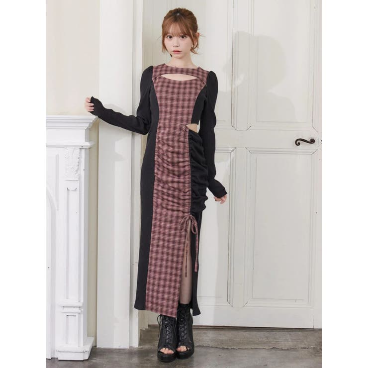 ディープスリットデコルテリブワンピース | EATME | 詳細画像29 