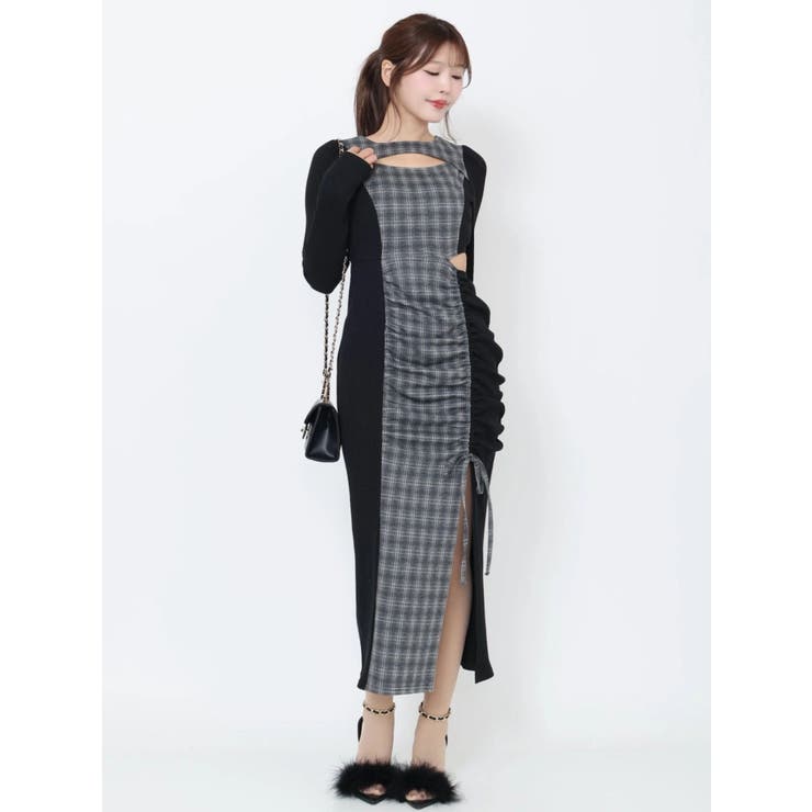 ディープスリットデコルテリブワンピース | EATME | 詳細画像37 