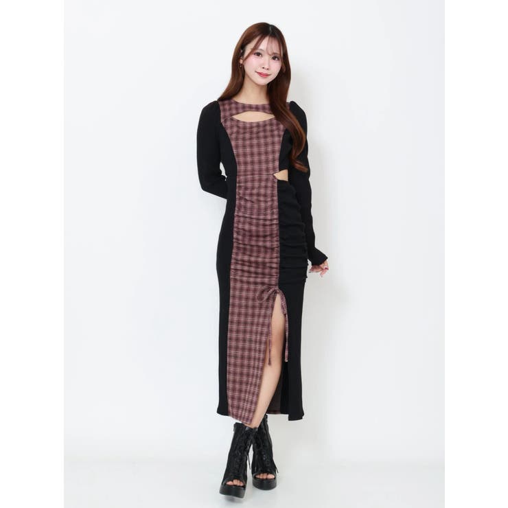 ディープスリットデコルテリブワンピース | EATME | 詳細画像39 