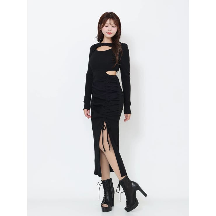 ディープスリットデコルテリブワンピース | EATME | 詳細画像41 