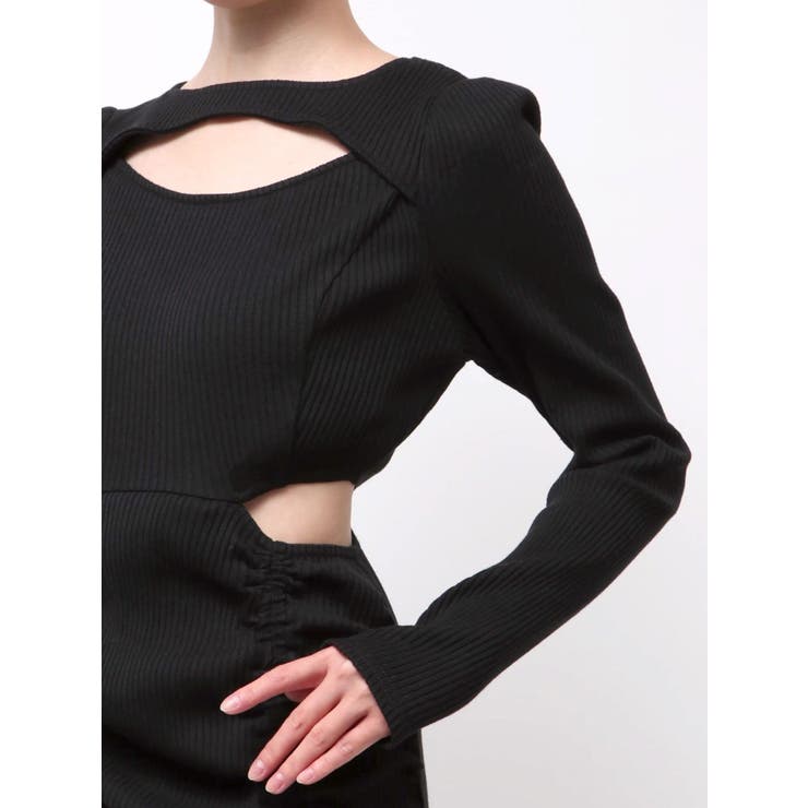 ディープスリットデコルテリブワンピース | EATME | 詳細画像48 