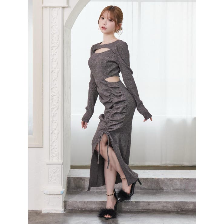 ディープスリットデコルテリブワンピース | EATME | 詳細画像7 