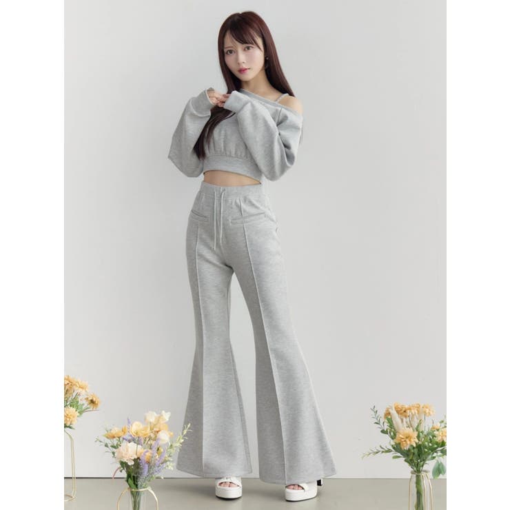 【SETUP】ダンボールセンターピンタックフレアパンツ | EATME | 詳細画像11 