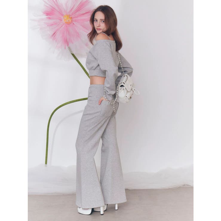 【SETUP】ダンボールセンターピンタックフレアパンツ | EATME | 詳細画像12 