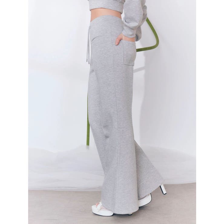 【SETUP】ダンボールセンターピンタックフレアパンツ | EATME | 詳細画像19 