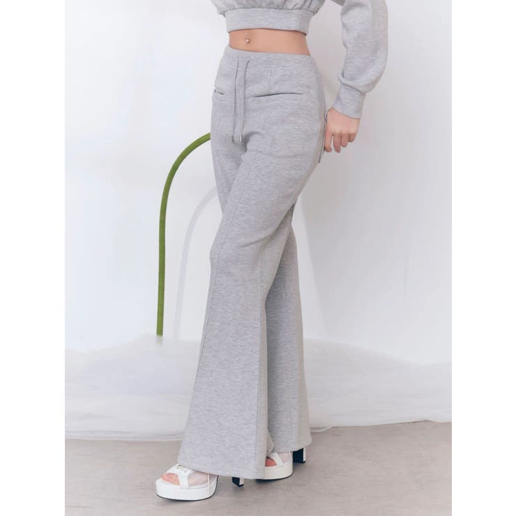 【SETUP】ダンボールセンターピンタックフレアパンツ | EATME | 詳細画像20 