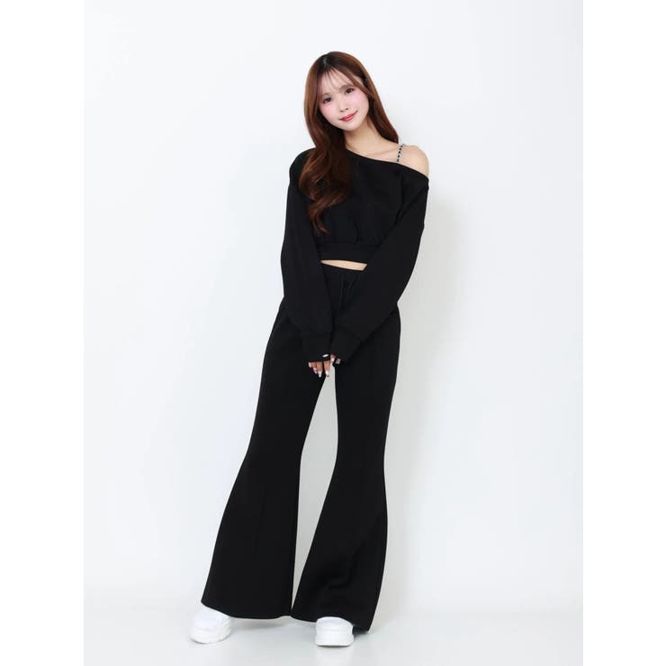 【SETUP】ダンボールセンターピンタックフレアパンツ | EATME | 詳細画像21 