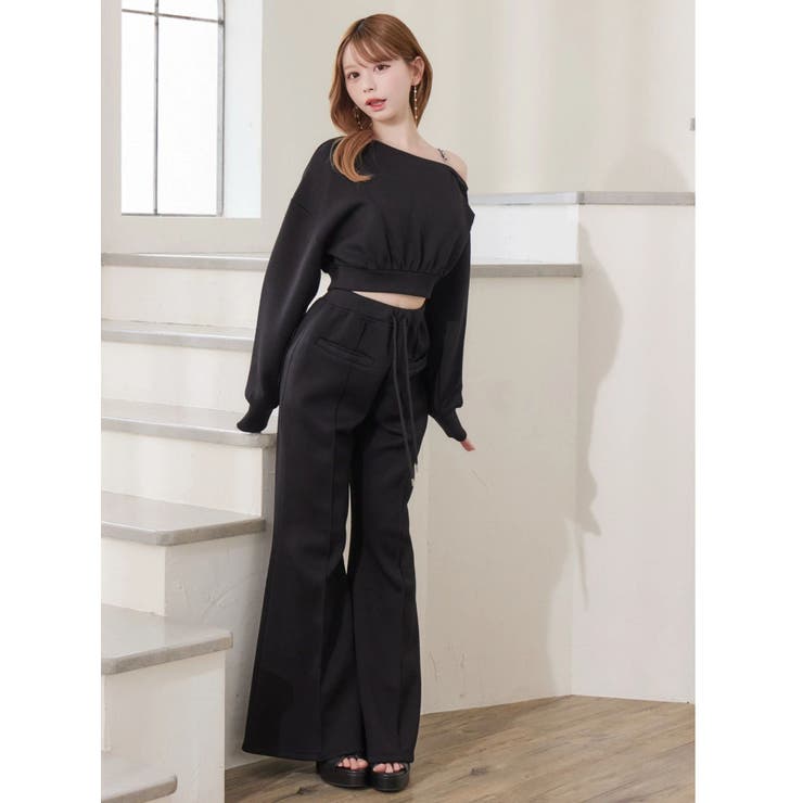 【SETUP】ダンボールセンターピンタックフレアパンツ | EATME | 詳細画像30 