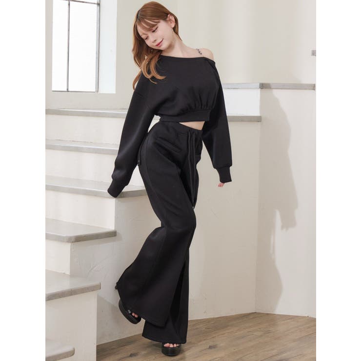 【SETUP】ダンボールセンターピンタックフレアパンツ | EATME | 詳細画像5 