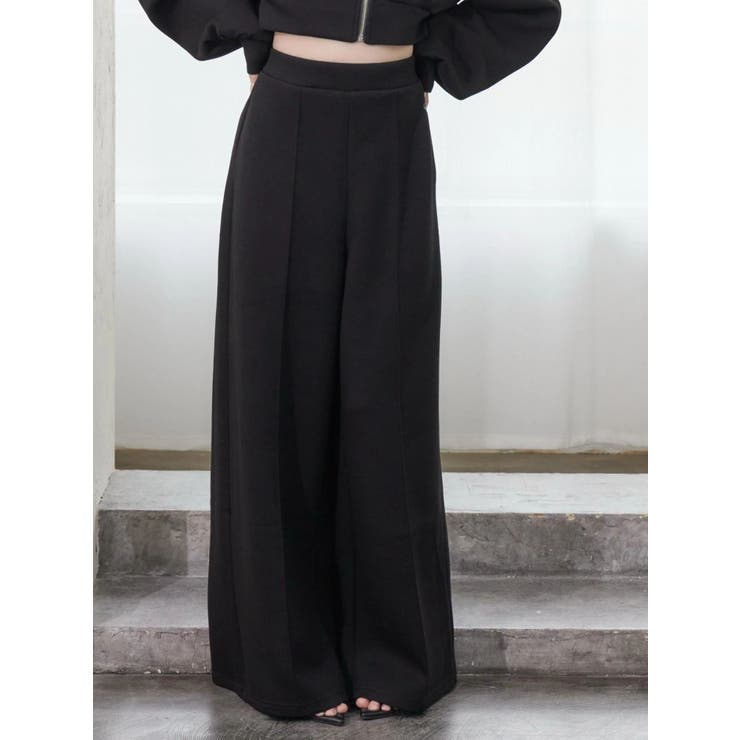 ブラック | 【SETUP】センタープレスワイドパンツ | EATME