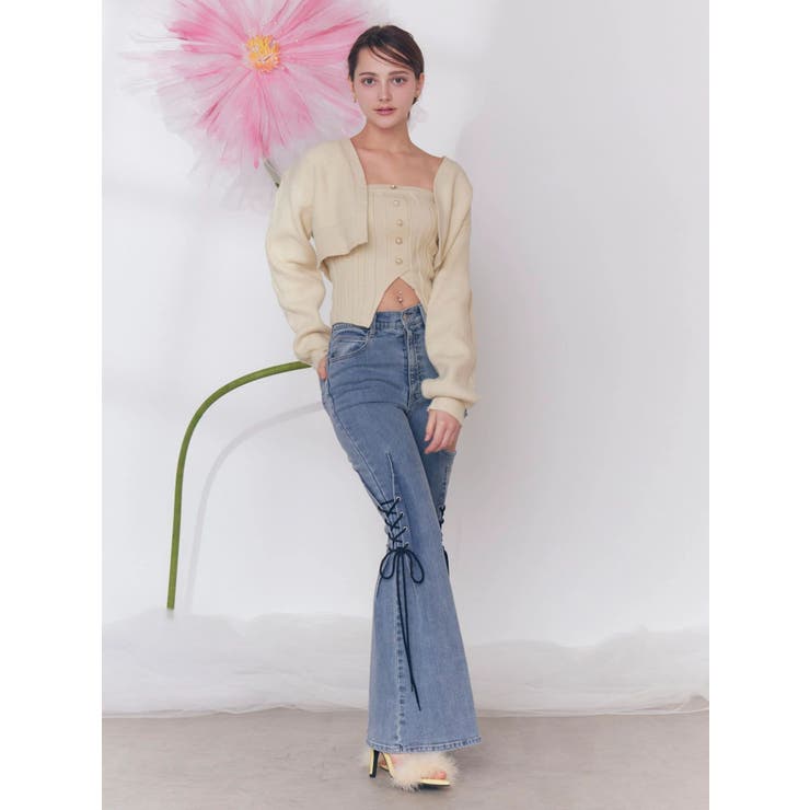 サイドレースアップカットアウトデニムパンツ | EATME | 詳細画像19 