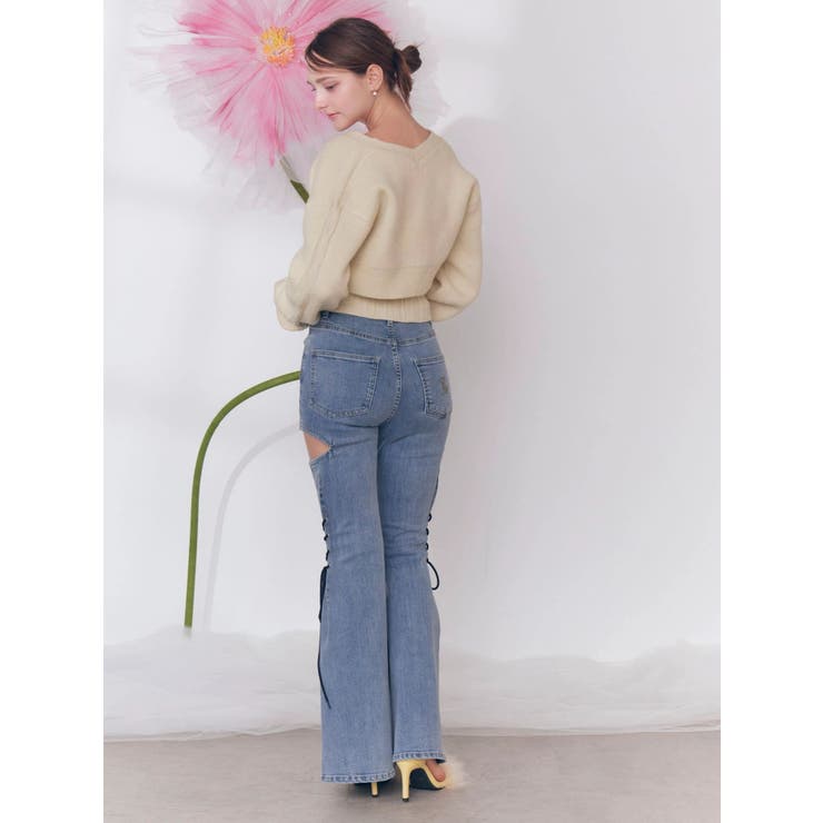 サイドレースアップカットアウトデニムパンツ | EATME | 詳細画像20 